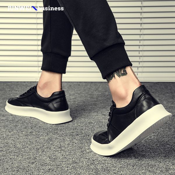 genuine leather men footwear man lace-up casual flats students board britain all-matching korean style shoes, Black
genuine leather men footwear man lace-up casual flats students board britain all-matching korean style shoes, Black