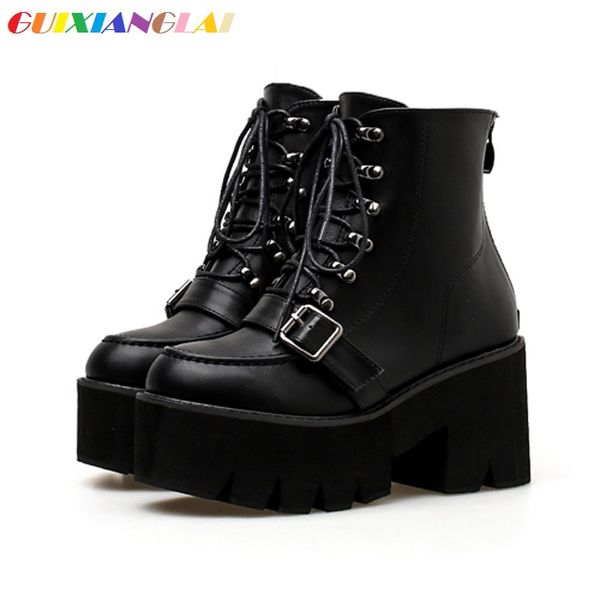 south korea street cool punk short tube rivet sponge cake thick bottom thick high heel motorcycle rider women's boots, Black
south korea street cool punk short tube rivet sponge cake thick bottom thick high heel motorcycle rider women's boots, Black