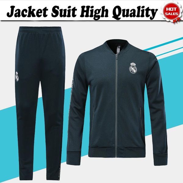 2019 jacket suit real madrid long sleeve soccer kit with zipper royal blue training uniform real madrid football suits jacket+pants, Black
2019 jacket suit real madrid long sleeve soccer kit with zipper royal blue training uniform real madrid football suits jacket+pants, Black