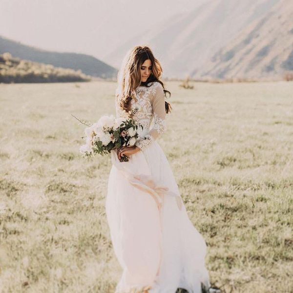 boho с длинным рукавом свадебное платье 2019 robe de mariee кружева топ свадебное платье шифон пляж свадебные платья, White
boho с длинным рукавом свадебное платье 2019 robe de mariee кружева топ свадебное платье шифон пляж свадебные платья, White