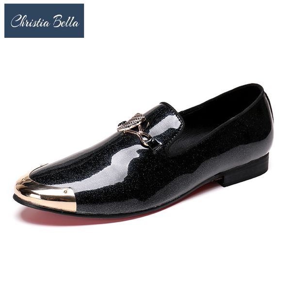 christia bella fashion pointed toe men loafers patent leather british style men shoes formal nightclub party dress shoes, Black
christia bella fashion pointed toe men loafers patent leather british style men shoes formal nightclub party dress shoes, Black