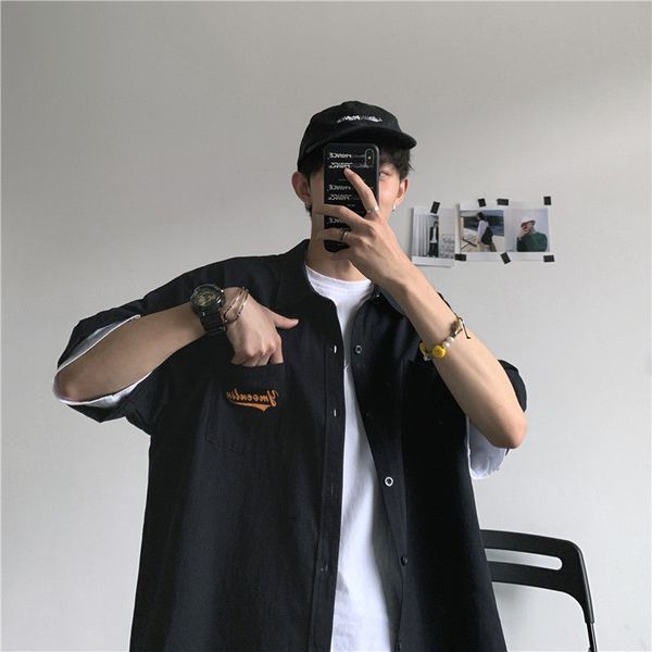 men's casual shirts 2021 spring korean trend couple harajuku loose letter cactus printed short sleeve cotton street shirt, White;black
men's casual shirts 2021 spring korean trend couple harajuku loose letter cactus printed short sleeve cotton street shirt, White;black