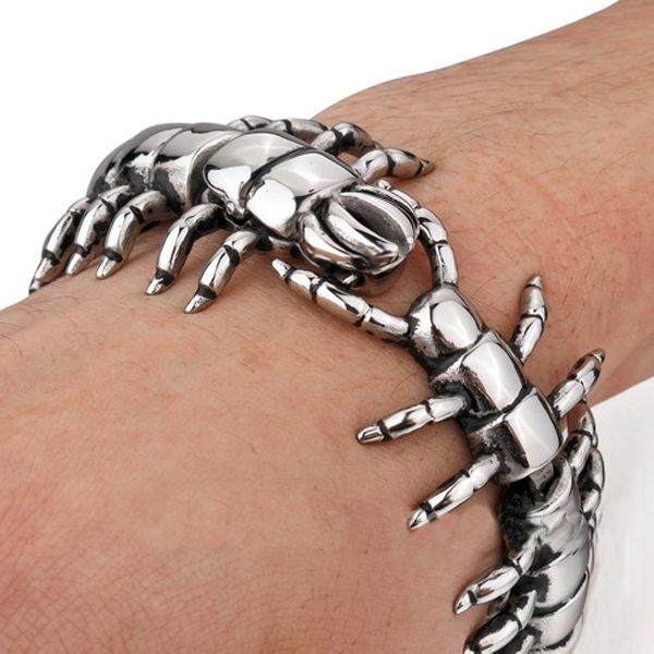 retail 21cm*35mm 107g stainless steel silver vivid centipede bracelet bangle for men/ boy, best, White
retail 21cm*35mm 107g stainless steel silver vivid centipede bracelet bangle for men/ boy, best, White