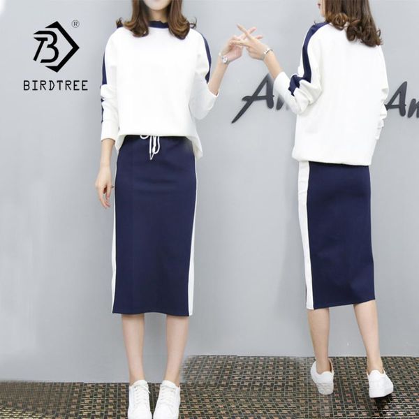 women's 2 piece set elegant sporting casual side striped casual pullover elastic waist skirt suit plus size s87702f, White
women's 2 piece set elegant sporting casual side striped casual pullover elastic waist skirt suit plus size s87702f, White