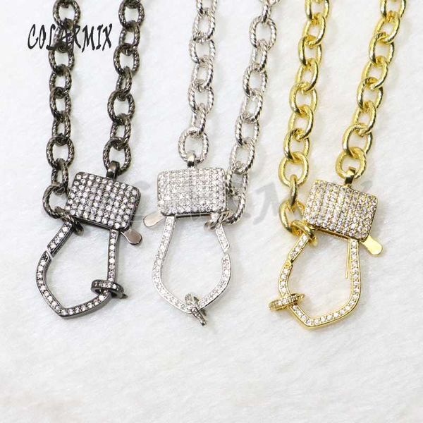 3 strands lock clasp pendant necklace zircon jewelry 18" keep color chain for layer necklace mix colors fashion jewelry 50126, Silver
3 strands lock clasp pendant necklace zircon jewelry 18" keep color chain for layer necklace mix colors fashion jewelry 50126, Silver