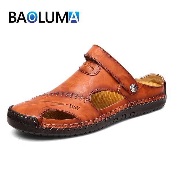 summer soft non-slip slippers leather shoes for outdoor men sandals zapatillas hombre y200702, Black
summer soft non-slip slippers leather shoes for outdoor men sandals zapatillas hombre y200702, Black