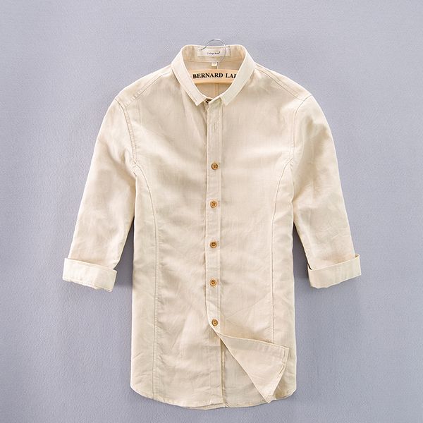 new summer linen shirts men' fashion loose cotton linen seven-point sleeve shirt men turn-down collar beach shirt male, White;black
new summer linen shirts men' fashion loose cotton linen seven-point sleeve shirt men turn-down collar beach shirt male, White;black