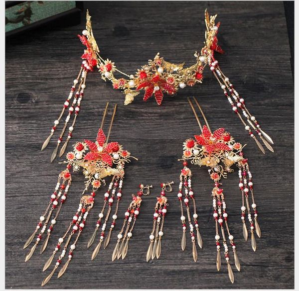 red fringed hairpin suit handmade headdress flower toast dress hair accessories, Slivery;golden
red fringed hairpin suit handmade headdress flower toast dress hair accessories, Slivery;golden