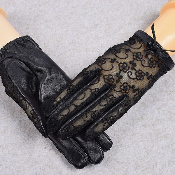 summer female lace genuine leather sunscreen driving sheepskin mittens women bow full finger touch screen phone glove c11, Blue;gray
summer female lace genuine leather sunscreen driving sheepskin mittens women bow full finger touch screen phone glove c11, Blue;gray