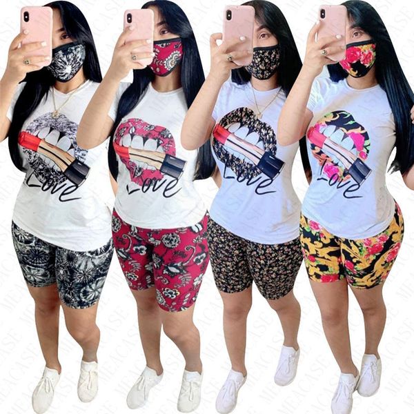 women letters lips printing summer shorts set for women two piece set short sleeves t shirt shorts sport suit tracksuit sportswear d61802, White
women letters lips printing summer shorts set for women two piece set short sleeves t shirt shorts sport suit tracksuit sportswear d61802, White
