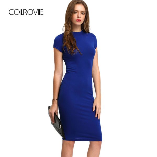 colrovie summer office new arrival women's bodycon dresses fashion short sleeve crew neck work knee length dress, Black;gray
colrovie summer office new arrival women's bodycon dresses fashion short sleeve crew neck work knee length dress, Black;gray