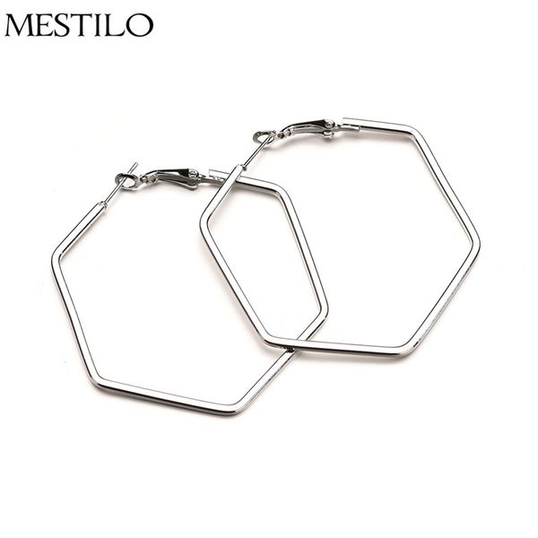 mestilo exaggeration simple geometric sliver hollow big hexagon hoop earrings for women fashion punk large earrings jewelry 2018, Golden;silver
mestilo exaggeration simple geometric sliver hollow big hexagon hoop earrings for women fashion punk large earrings jewelry 2018, Golden;silver