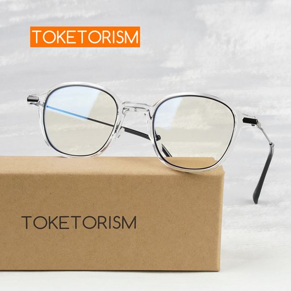 toketorism transparent tr90 frame anti blue light eyeglasses for women and men quality prescription glasses frame, White;black
toketorism transparent tr90 frame anti blue light eyeglasses for women and men quality prescription glasses frame, White;black