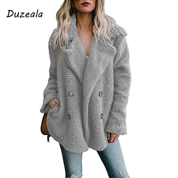 plus size women autumn winter coat lapel pocket button long sleeves warm solid color woolen outwear jacket 2018 arrival, Black
plus size women autumn winter coat lapel pocket button long sleeves warm solid color woolen outwear jacket 2018 arrival, Black