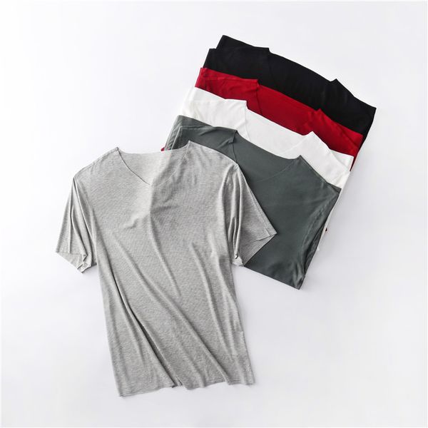 t shirt 2020 men summer fitness t-shirts mens modal v neck loose man t-shirt for male short sleeve solid color tshirts xl-4xl, White;black
t shirt 2020 men summer fitness t-shirts mens modal v neck loose man t-shirt for male short sleeve solid color tshirts xl-4xl, White;black
