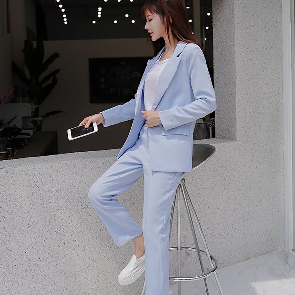 women's suits & blazers womens set 2 pieces autumn temperament slim small suit jacket wild pants high quality, White;black
women's suits & blazers womens set 2 pieces autumn temperament slim small suit jacket wild pants high quality, White;black