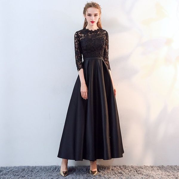 evening dress long dresses robe de 2020 a line scoop elegant lace ankle length zipper up vestido de, White;black
evening dress long dresses robe de 2020 a line scoop elegant lace ankle length zipper up vestido de, White;black