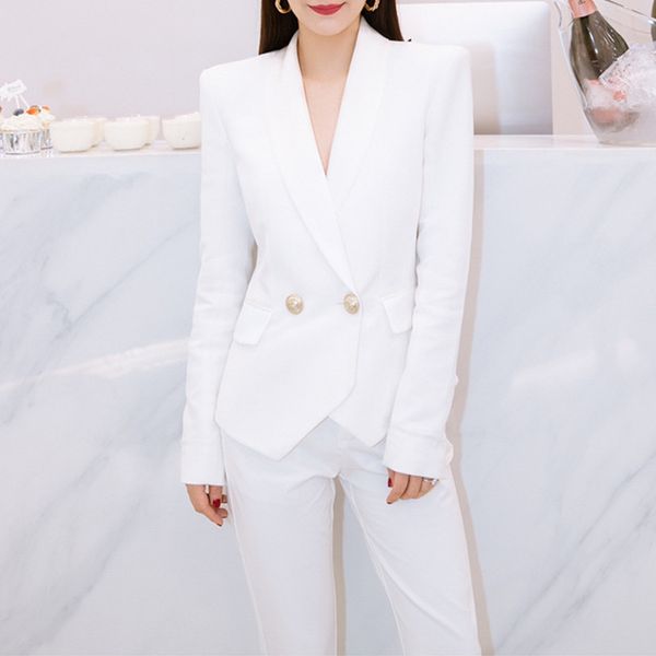women's suits double-breasted suit 2 pieces jacket trousers femininity professional wear high-end business suit female pantsuits, White;black
women's suits double-breasted suit 2 pieces jacket trousers femininity professional wear high-end business suit female pantsuits, White;black