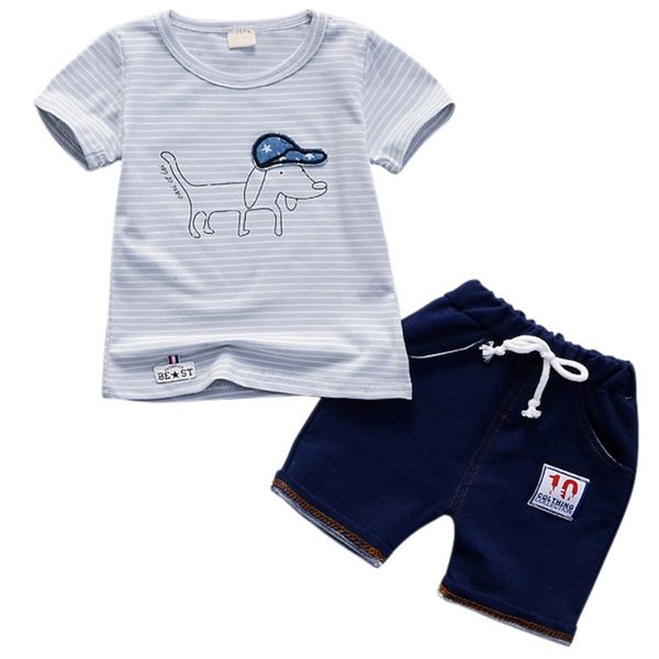 summer baby boys short sleeve striped cartoon dog t-shirt + denim jeans pants kids 2pcs suits clothing sets, White
summer baby boys short sleeve striped cartoon dog t-shirt + denim jeans pants kids 2pcs suits clothing sets, White