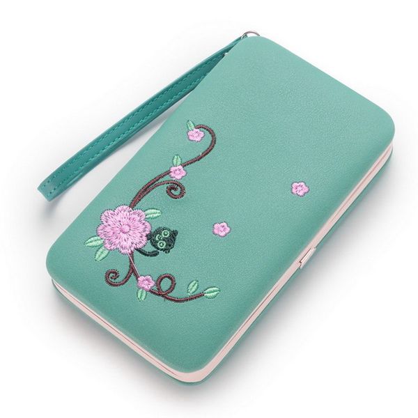 new style women embroidery pattern wallet long purse phone card holder large capacity, Red;black
new style women embroidery pattern wallet long purse phone card holder large capacity, Red;black