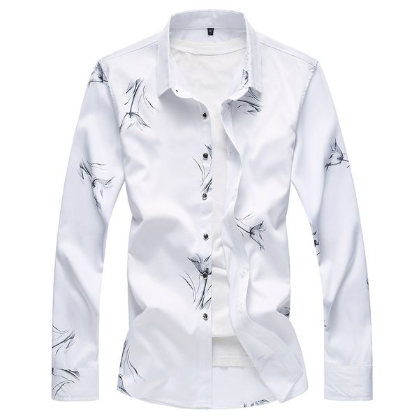 autumn new mens long sleeved lapel floral print single breasted shirt fashion casual mens shirt 7xl, White;black
autumn new mens long sleeved lapel floral print single breasted shirt fashion casual mens shirt 7xl, White;black