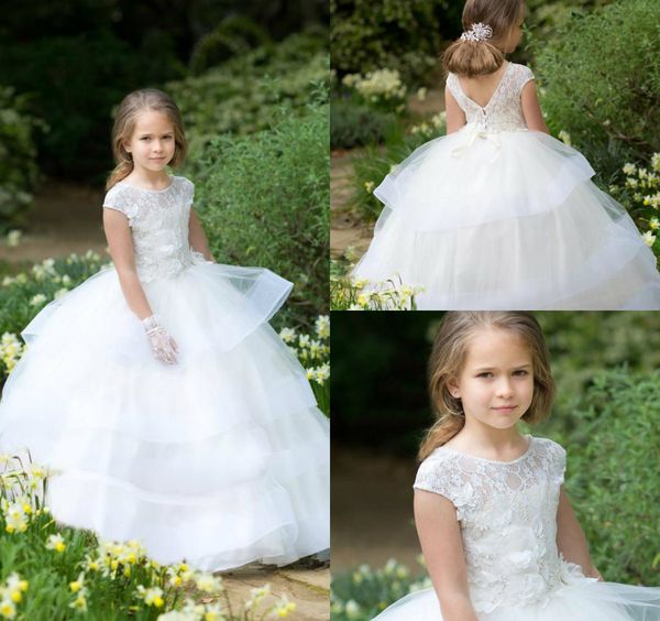 ivory flower girl dresses jewel neck lace 3d floral appliques cap sleeve ball gown custom made girl pageant dress tiered skirts, White;blue
ivory flower girl dresses jewel neck lace 3d floral appliques cap sleeve ball gown custom made girl pageant dress tiered skirts, White;blue