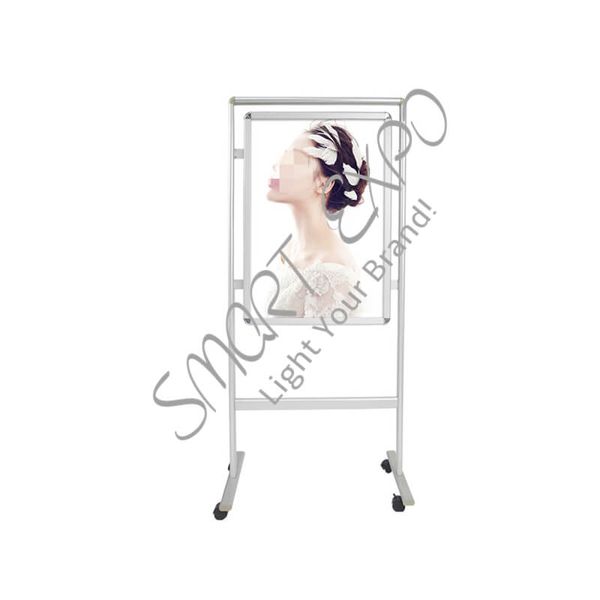 movable double sided snap poster display with aluminum wheels base feet double sides 32mm wide sliver aluminum poster frame
movable double sided snap poster display with aluminum wheels base feet double sides 32mm wide sliver aluminum poster frame