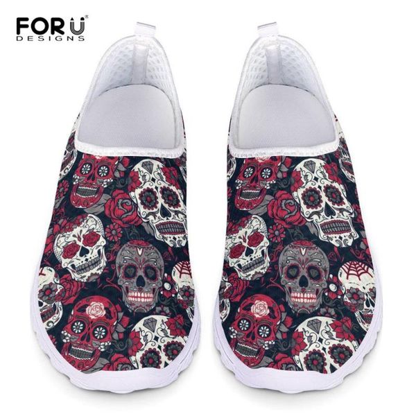 forudesigns floral sugar skull print women sneakers slip on lightweight mesh shoes breathable summer flats shoes zapatos planos, Black
forudesigns floral sugar skull print women sneakers slip on lightweight mesh shoes breathable summer flats shoes zapatos planos, Black