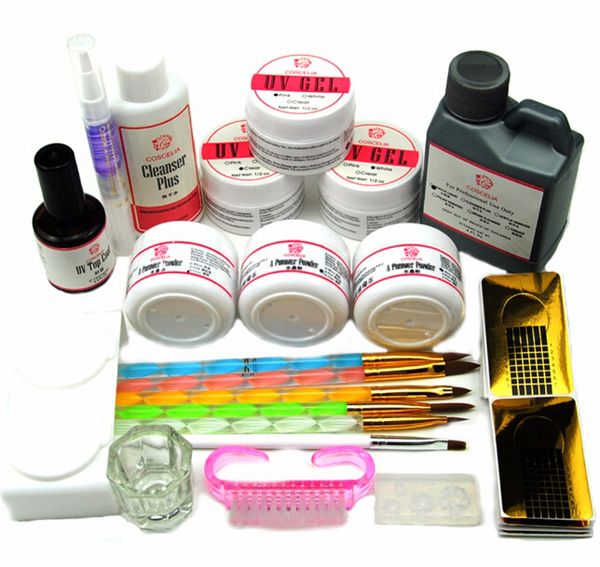 coscelia uv gel acrylic powder sets 120ml brushes nail art tips base kit form coat kit for manicure tools set
coscelia uv gel acrylic powder sets 120ml brushes nail art tips base kit form coat kit for manicure tools set
