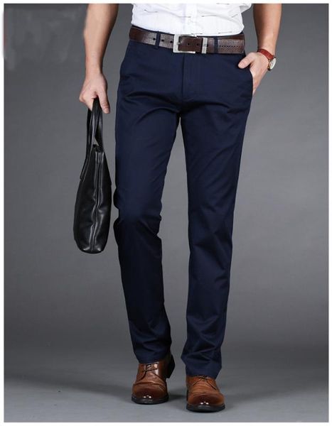new slim fit homme pants stretch trousers men's business classic casual clothes formal fashion long pants, Black
new slim fit homme pants stretch trousers men's business classic casual clothes formal fashion long pants, Black