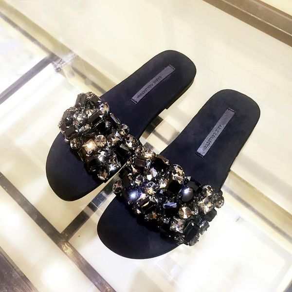 koovan women slipper 2019 new word slipper summer non-slip flats bottom rhinestone cool flat with students cool women shoes three colors c16, Black
koovan women slipper 2019 new word slipper summer non-slip flats bottom rhinestone cool flat with students cool women shoes three colors c16, Black