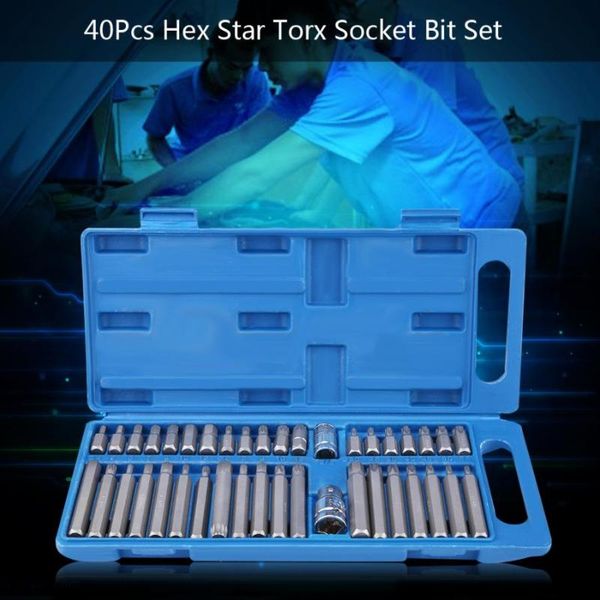 40pcs hex star torx socket bit set tool kit 1/2inch 3/8inch drive drill bit set hand repair tool domestic delivery
40pcs hex star torx socket bit set tool kit 1/2inch 3/8inch drive drill bit set hand repair tool domestic delivery