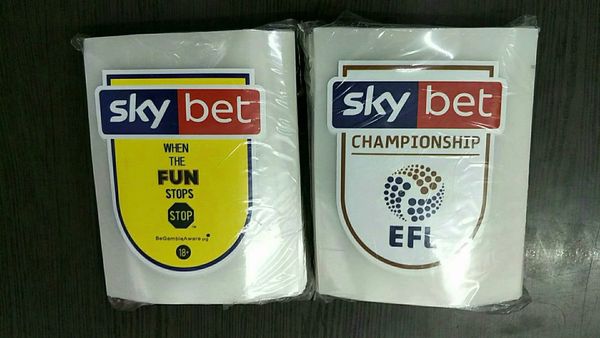 

efl patch efl championship soccer patch a pair (two pieces) 2019 yellow and white efl championship badge 2020 ing