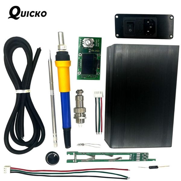 quicko soldering station diy kits/stc t12 oled digital temperature controller/t12-907 handle meatal case with t12-k solder iron 
quicko soldering station diy kits/stc t12 oled digital temperature controller/t12-907 handle meatal case with t12-k solder iron