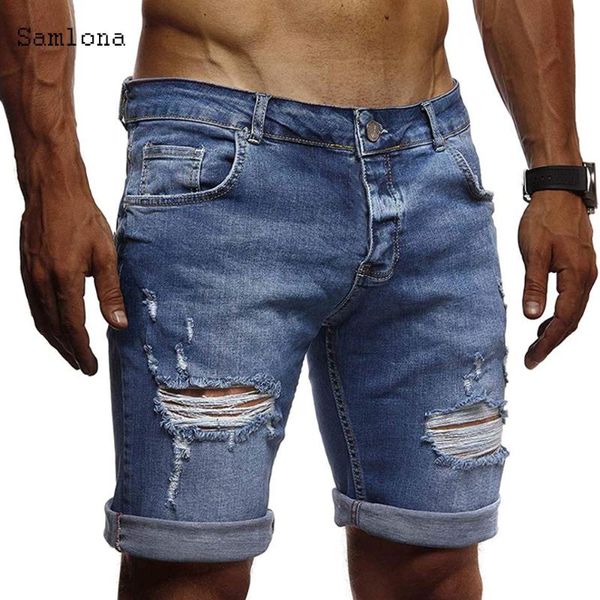 samlona 2020 new men's regular- denim short solid jean shorts blue pants summer casual hole zipper mid waist shorts men
samlona 2020 new men's regular- denim short solid jean shorts blue pants summer casual hole zipper mid waist shorts men