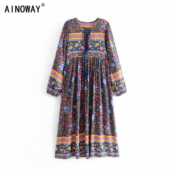 vintage chic women long sleeve lace-up floral print beach bohemian midi dress ladies tassel rayon boho happie dress vestidos, Black;gray
vintage chic women long sleeve lace-up floral print beach bohemian midi dress ladies tassel rayon boho happie dress vestidos, Black;gray