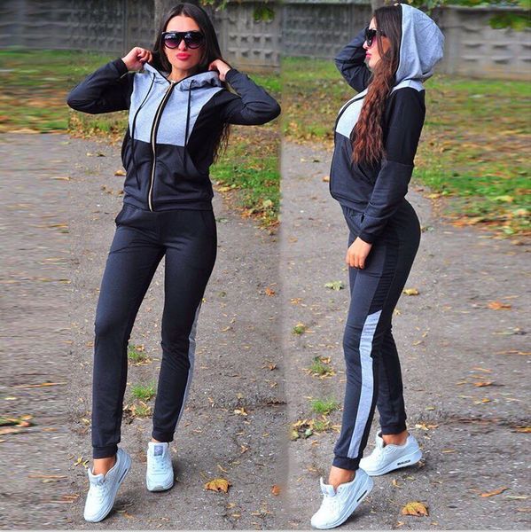 2019 fashion ladies long sleeve zipper coat pants sets designer brand tracksuit spring sports women sweatshirts running jacket trousers suit, White
2019 fashion ladies long sleeve zipper coat pants sets designer brand tracksuit spring sports women sweatshirts running jacket trousers suit, White