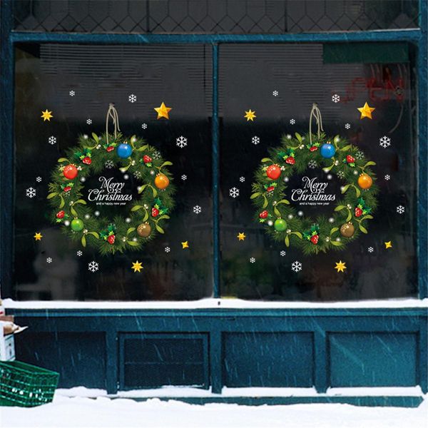 2020 christmas wreath wall stickers window glass section decal santa claus mural art new year decoration home decoration
2020 christmas wreath wall stickers window glass section decal santa claus mural art new year decoration home decoration