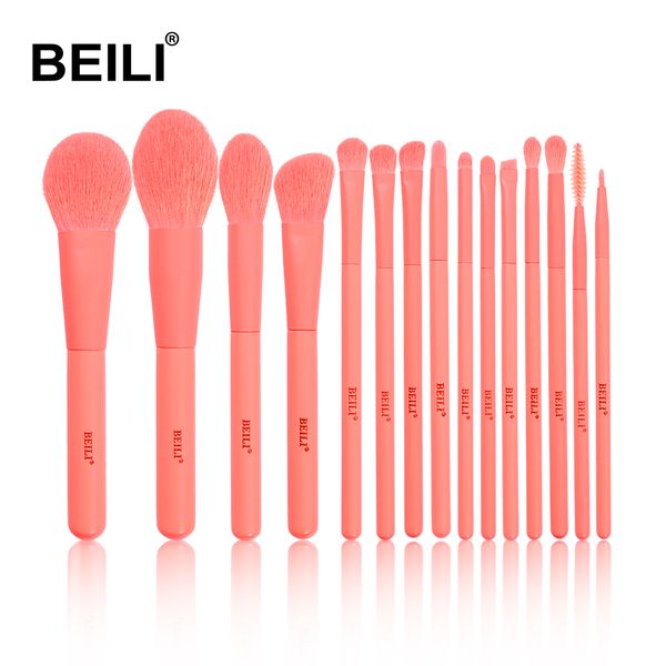 beili 15pcs synthetic makeup brushes set coral orange nano hair foundation powder blending contour eye shadow make up brush
beili 15pcs synthetic makeup brushes set coral orange nano hair foundation powder blending contour eye shadow make up brush