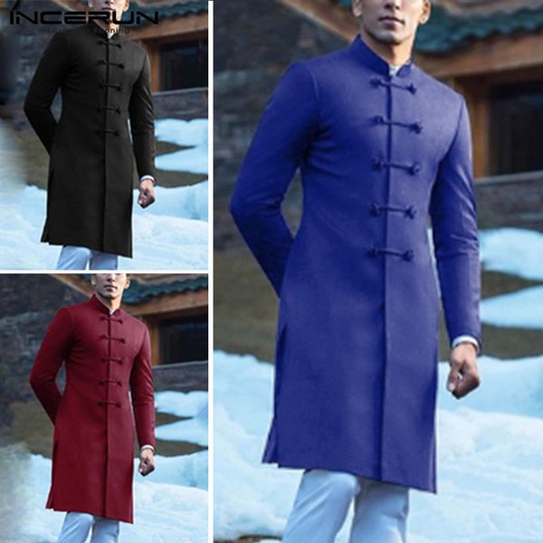 men's casual shirts incerun traditional fashion men solid color long sleeve retro single breasted shirt kimono street mens collar blous, White;black
men's casual shirts incerun traditional fashion men solid color long sleeve retro single breasted shirt kimono street mens collar blous, White;black