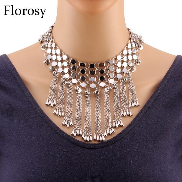 florosy chunky chain gold color pendant necklace for women alloy metal choker statement necklace jewelry wholesale 2 colors, Silver
florosy chunky chain gold color pendant necklace for women alloy metal choker statement necklace jewelry wholesale 2 colors, Silver