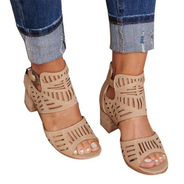 summer women bucket sandals fashion female hollow out shoes square mid heels shoes comfortable pu leather peep-toe, Black
summer women bucket sandals fashion female hollow out shoes square mid heels shoes comfortable pu leather peep-toe, Black