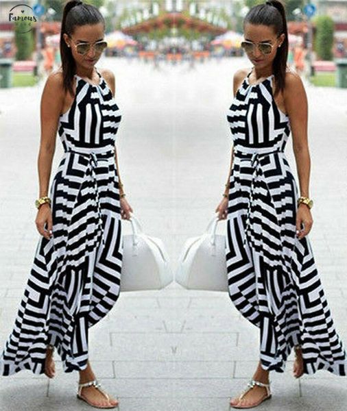 women summer strap dress boho polyester maxi long evening party dress beach holiday sundress, Black;gray
women summer strap dress boho polyester maxi long evening party dress beach holiday sundress, Black;gray