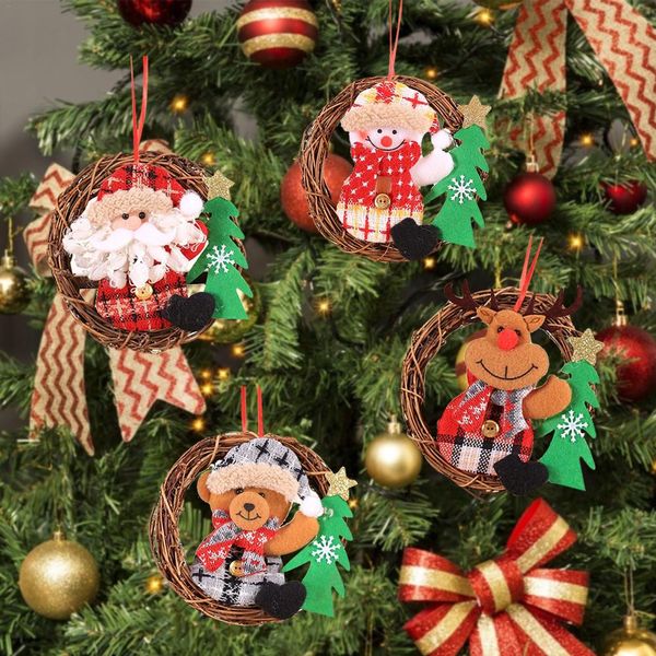 new cute creative christmas santa claus elk snowman wreath door hanging figurine rattan christmas tree decoration for home
new cute creative christmas santa claus elk snowman wreath door hanging figurine rattan christmas tree decoration for home
