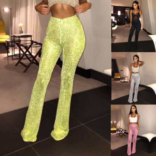 sparkling pants clubwear women's bell bottom long pants sequin high waisted clubwear party knit trousers, Black;white
sparkling pants clubwear women's bell bottom long pants sequin high waisted clubwear party knit trousers, Black;white