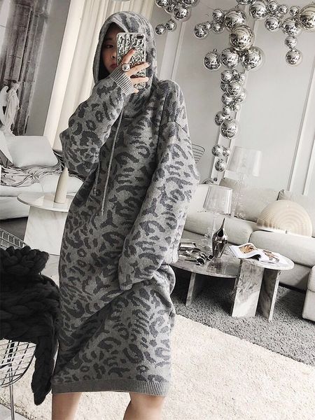 qooth women winter sweater dress leopard dress female knitted cotton loose 2018 warm femme robe blue long qh1703, Black;gray
qooth women winter sweater dress leopard dress female knitted cotton loose 2018 warm femme robe blue long qh1703, Black;gray