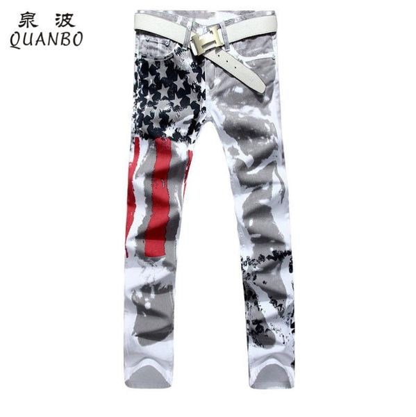 brand men's pants 2020 new white printed big size 28-42 fashion men jeans slim stretch printing american flag jeans hombre, Blue
brand men's pants 2020 new white printed big size 28-42 fashion men jeans slim stretch printing american flag jeans hombre, Blue