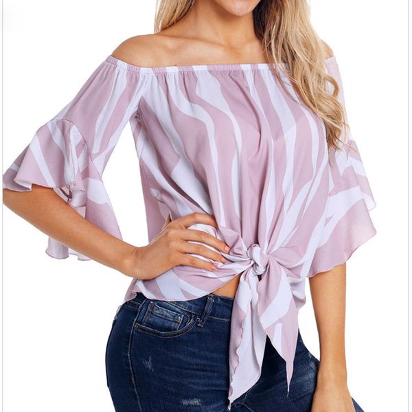 new fashion 2020 womens chiffon blouse off the shoudler flare sleeve ladies and blouses loose casual female striped shirts, White
new fashion 2020 womens chiffon blouse off the shoudler flare sleeve ladies and blouses loose casual female striped shirts, White