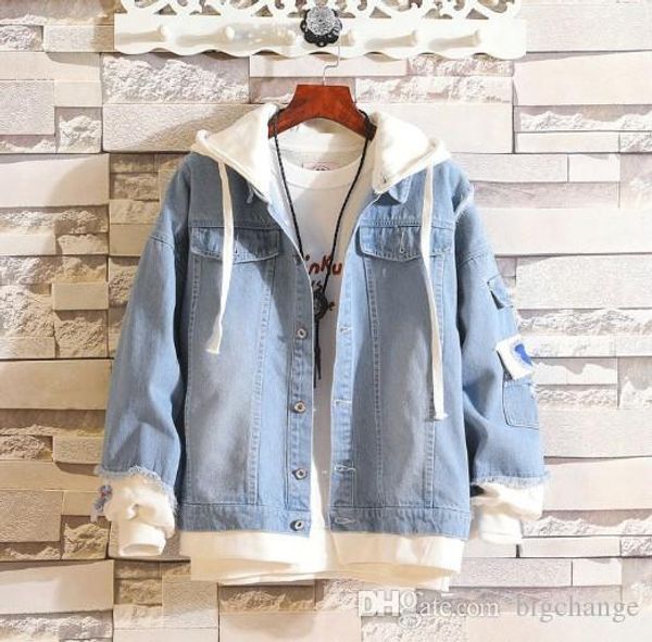 men winter jacket denim hooded vintage coat autumn casual long sleeve loose hole pocket fake two pieces 3xl, Black;brown
men winter jacket denim hooded vintage coat autumn casual long sleeve loose hole pocket fake two pieces 3xl, Black;brown