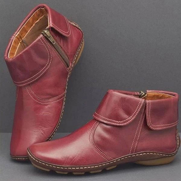 selling female pu leather boots round toe side zipper warm water resistant casual booties -b5, Black
selling female pu leather boots round toe side zipper warm water resistant casual booties -b5, Black
